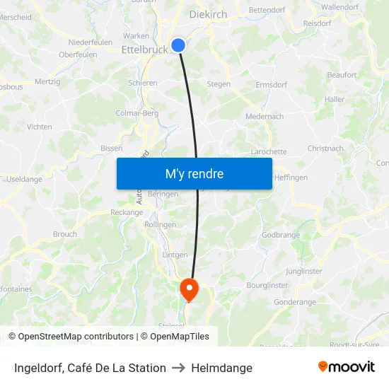 Ingeldorf, Café De La Station to Helmdange map