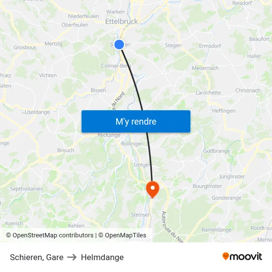 Schieren, Gare to Helmdange map