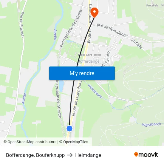 Bofferdange, Bouferknupp to Helmdange map