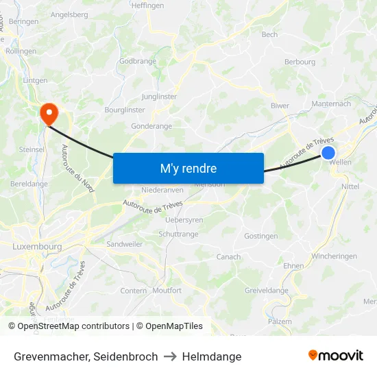 Grevenmacher, Seidenbroch to Helmdange map