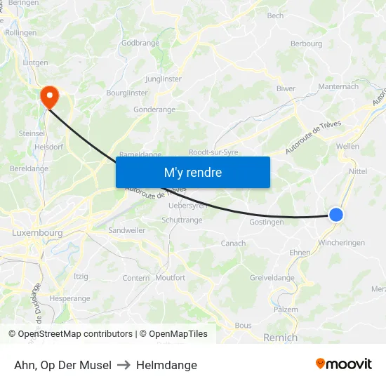 Ahn, Op Der Musel to Helmdange map