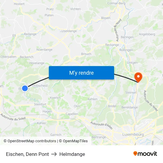 Eischen, Denn Pont to Helmdange map