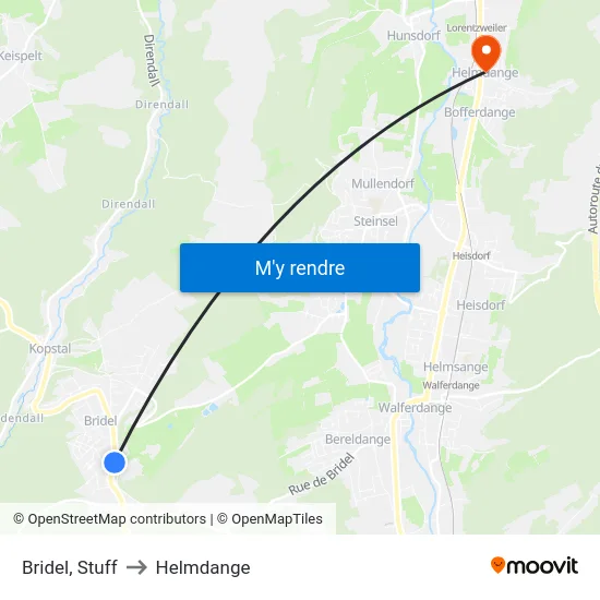 Bridel, Stuff to Helmdange map