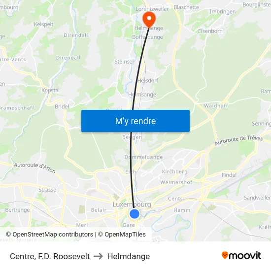 Centre, F.D. Roosevelt to Helmdange map