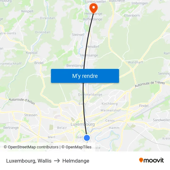 Luxembourg, Wallis to Helmdange map