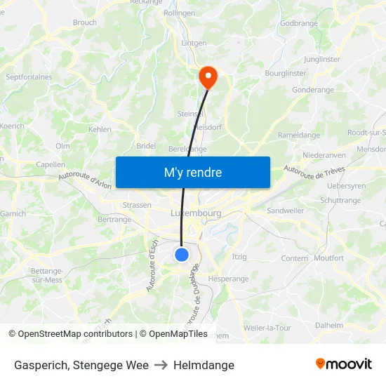 Gasperich, Stengege Wee to Helmdange map
