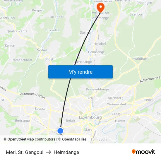 Merl, St. Gengoul to Helmdange map