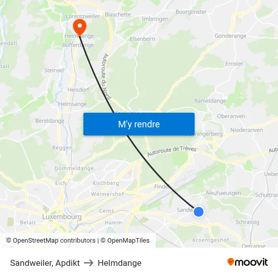 Sandweiler, Apdikt to Helmdange map