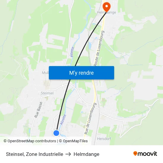 Steinsel, Zone Industrielle to Helmdange map