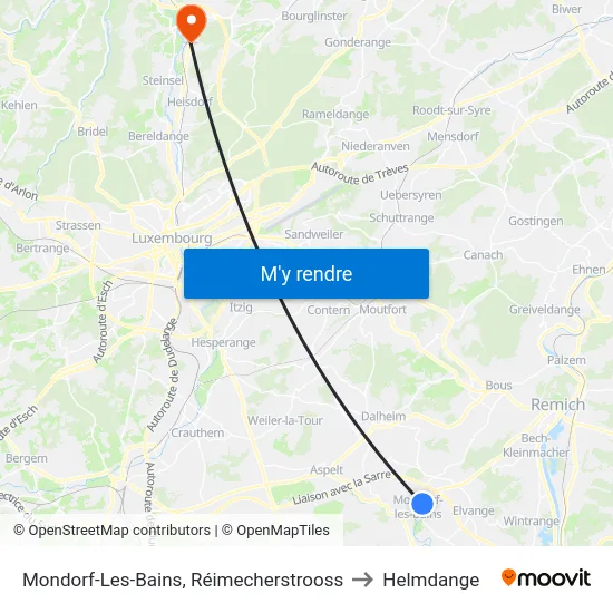 Mondorf-Les-Bains, Réimecherstrooss to Helmdange map