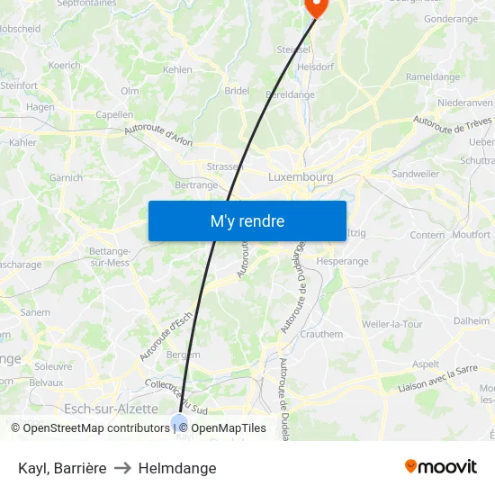 Kayl, Barrière to Helmdange map