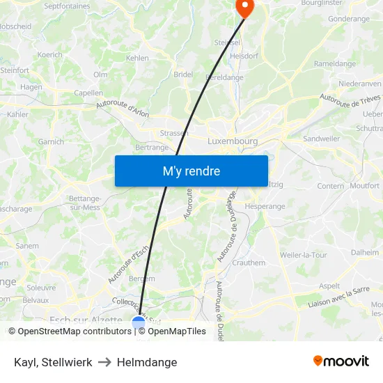 Kayl, Stellwierk to Helmdange map