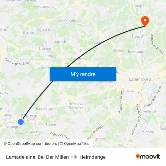 Lamadelaine, Bei Der Millen to Helmdange map