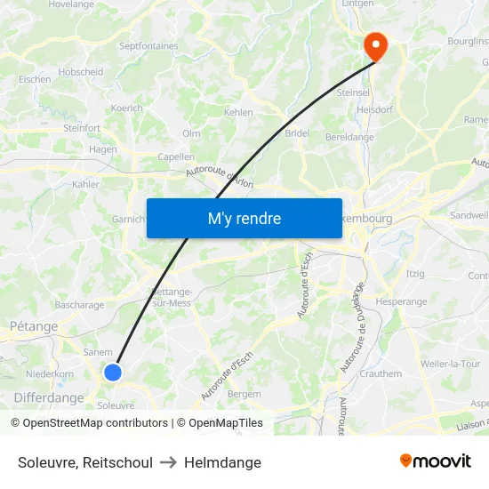 Soleuvre, Reitschoul to Helmdange map