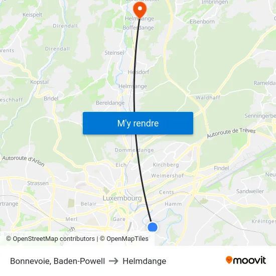 Bonnevoie, Baden-Powell to Helmdange map