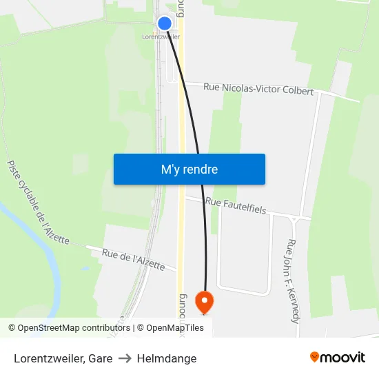 Lorentzweiler, Gare to Helmdange map