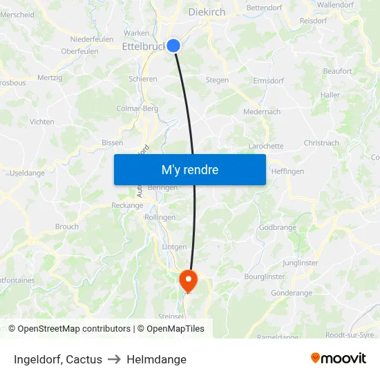 Ingeldorf, Cactus to Helmdange map