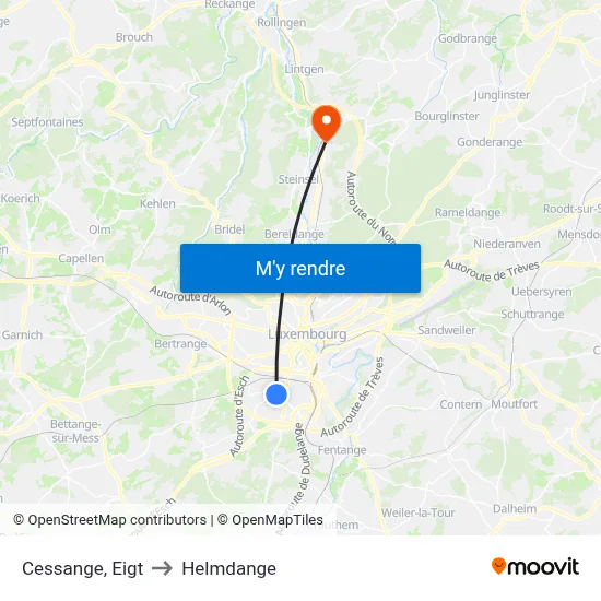 Cessange, Eigt to Helmdange map