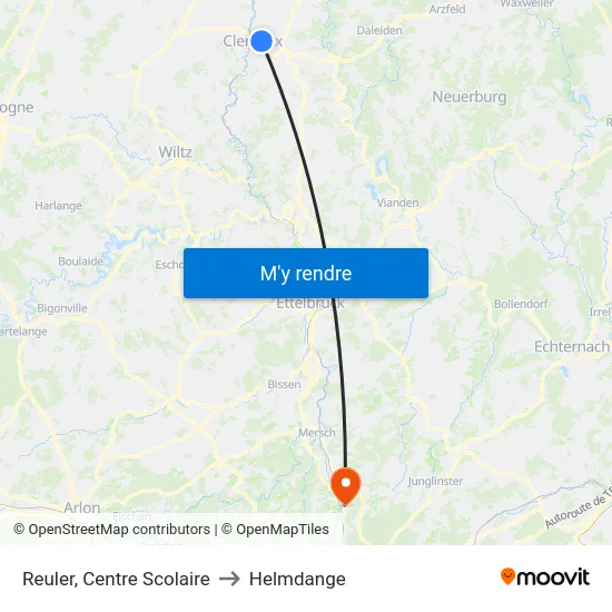 Reuler, Centre Scolaire to Helmdange map