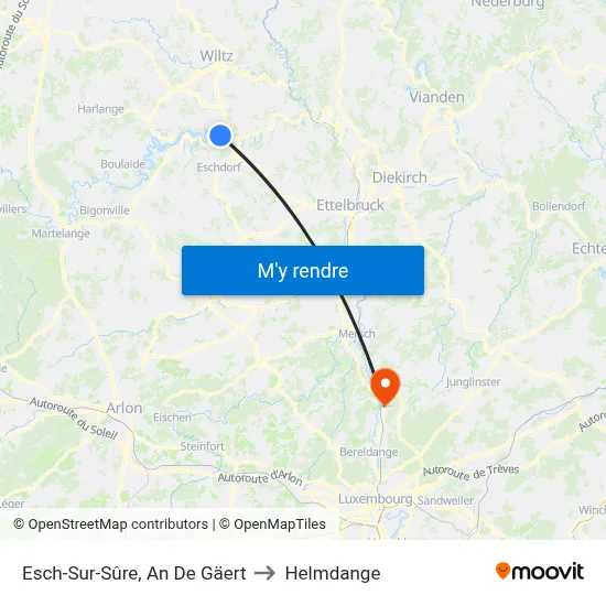 Esch-Sur-Sûre, An De Gäert to Helmdange map