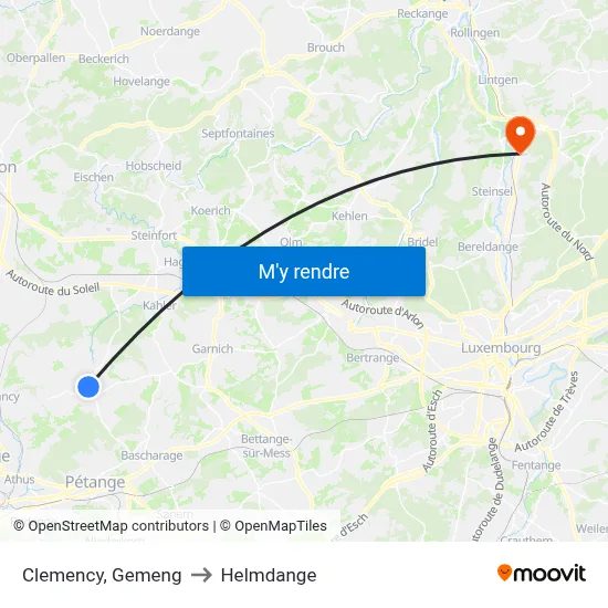 Clemency, Gemeng to Helmdange map