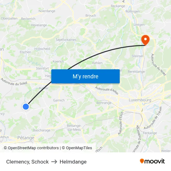 Clemency, Schock to Helmdange map