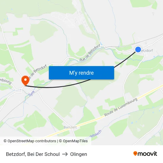 Betzdorf, Bei Der Schoul to Olingen map