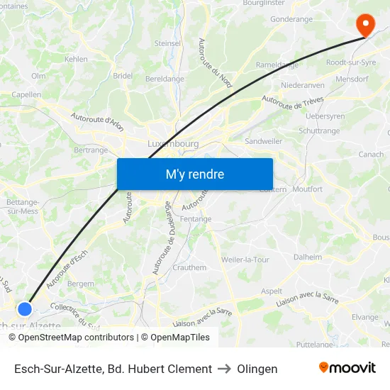 Esch-Sur-Alzette, Bd. Hubert Clement to Olingen map