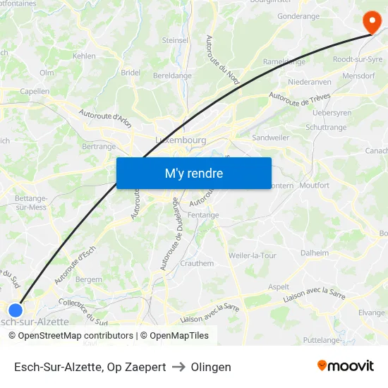 Esch-Sur-Alzette, Op Zaepert to Olingen map