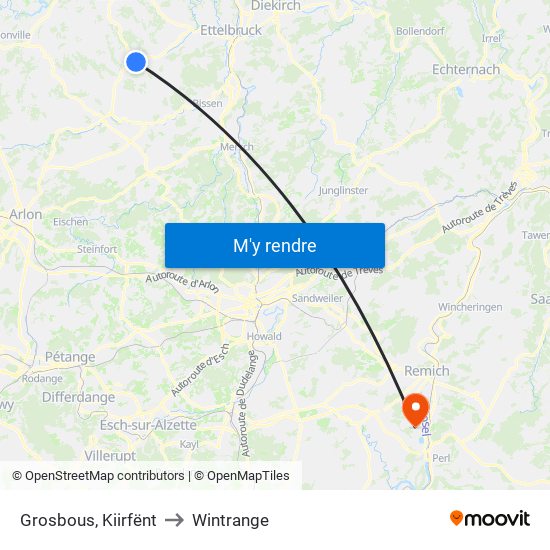 Grosbous, Kiirfënt to Wintrange map