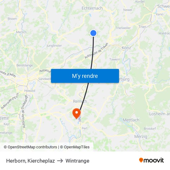 Herborn, Kiercheplaz to Wintrange map