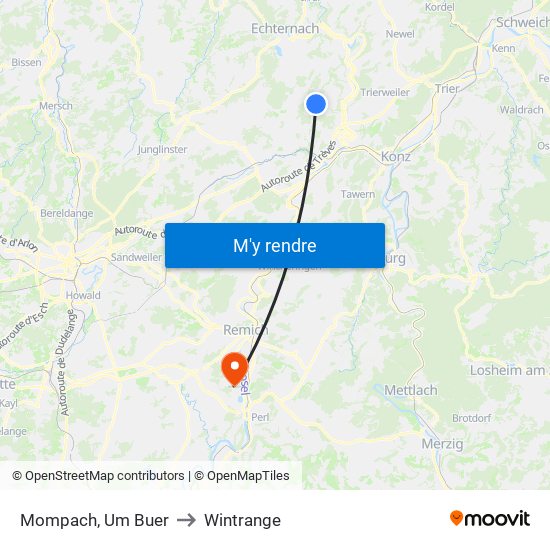 Mompach, Um Buer to Wintrange map