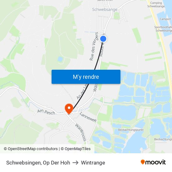 Schwebsingen, Op Der Hoh to Wintrange map