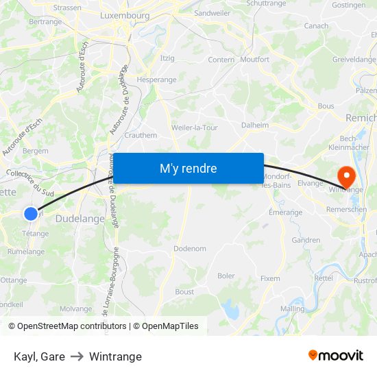 Kayl, Gare to Wintrange map