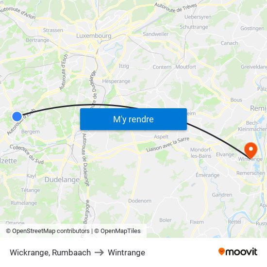 Wickrange, Rumbaach to Wintrange map