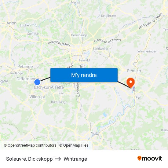 Soleuvre, Dickskopp to Wintrange map