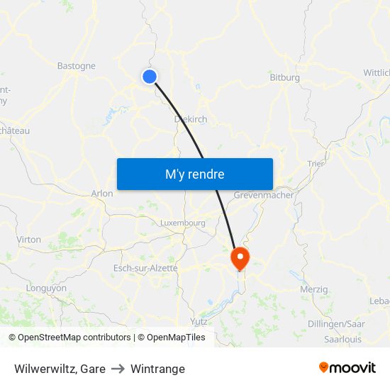 Wilwerwiltz, Gare to Wintrange map