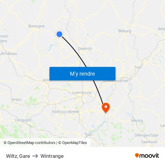 Wiltz, Gare to Wintrange map