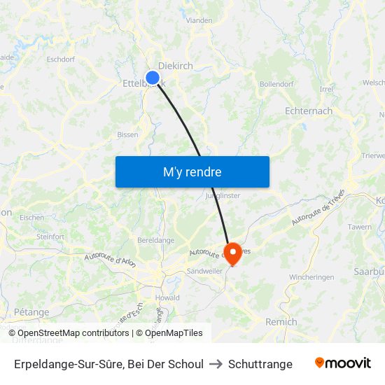 Erpeldange-Sur-Sûre, Bei Der Schoul to Schuttrange map