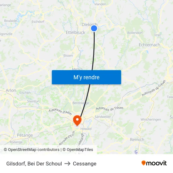 Gilsdorf, Bei Der Schoul to Cessange map