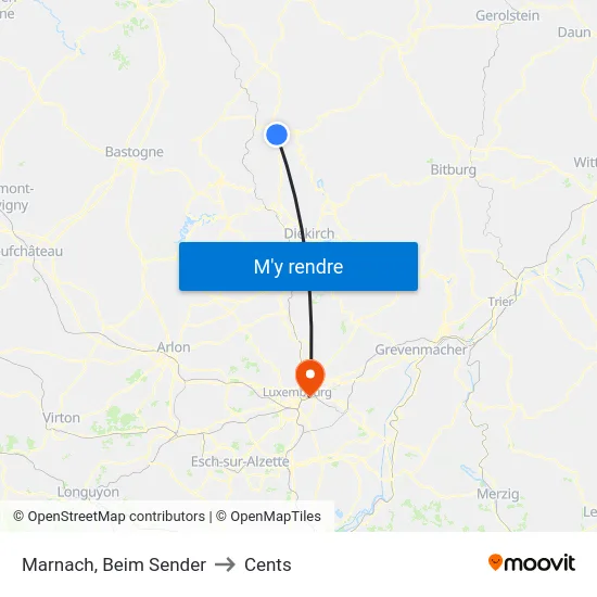 Marnach, Beim Sender to Cents map