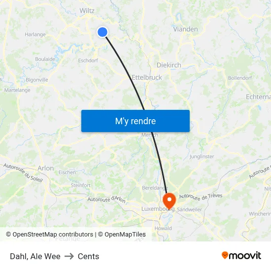 Dahl, Ale Wee to Cents map