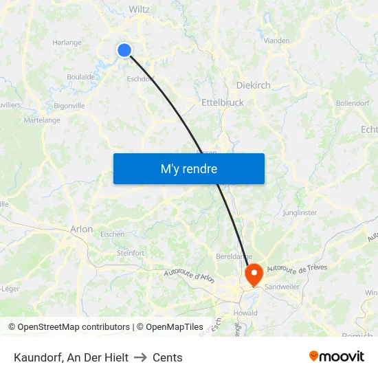 Kaundorf, An Der Hielt to Cents map