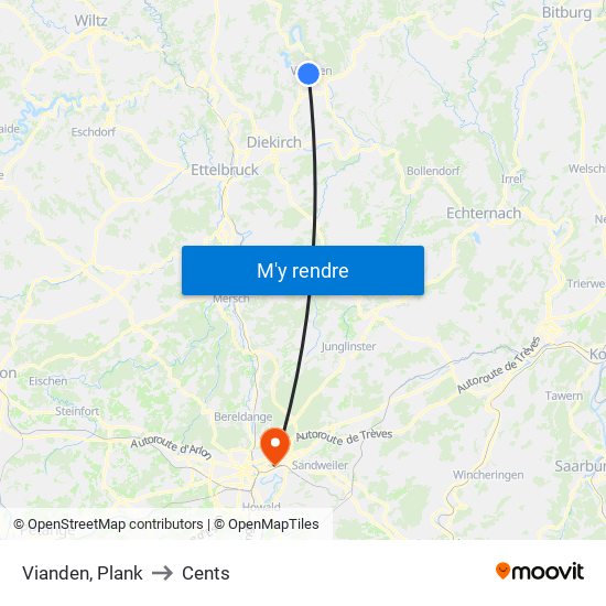 Vianden, Plank to Cents map