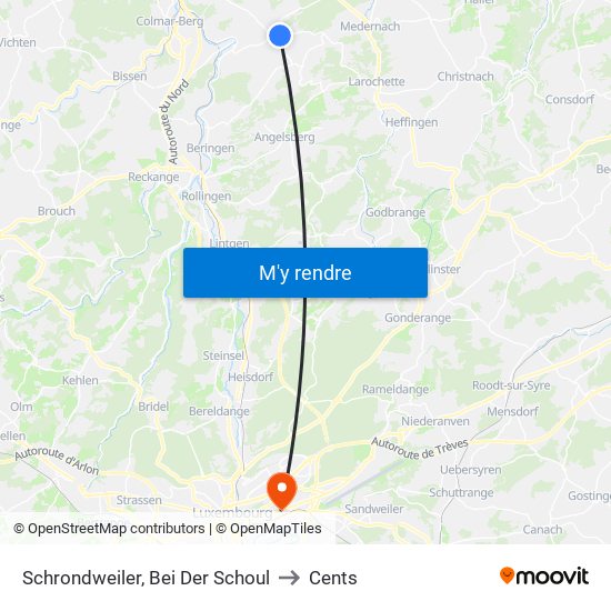 Schrondweiler, Bei Der Schoul to Cents map