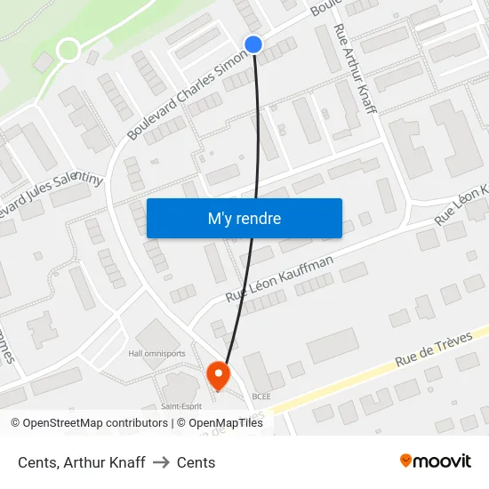 Cents, Arthur Knaff to Cents map