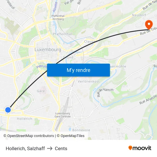 Hollerich, Salzhaff to Cents map