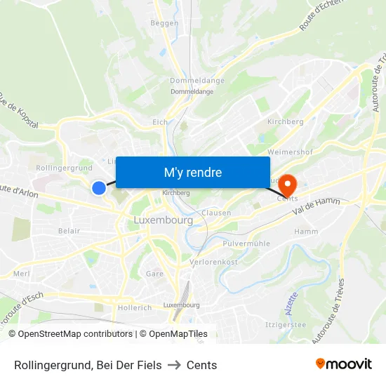 Rollingergrund, Bei Der Fiels to Cents map