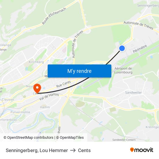 Senningerberg, Lou Hemmer to Cents map