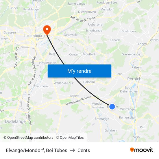 Elvange/Mondorf, Bei Tubes to Cents map